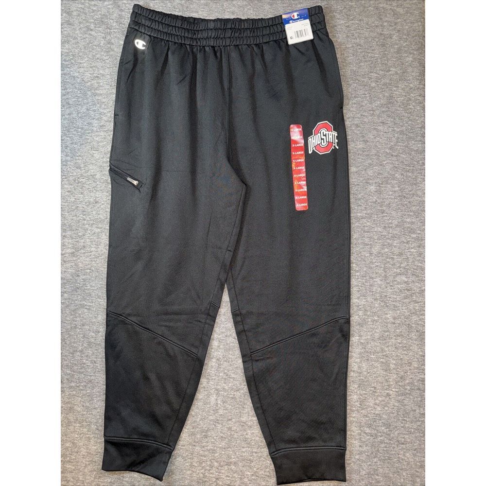 Ohio State University Buckeyes Champion Mens Joggers Sweatpants Black Sz XL NEW
